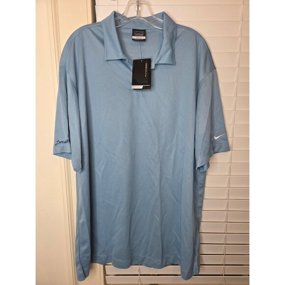 Nike Other - NEW Nike Golf Blue Dri-Fit Polo Shirt XL Latrobe 2012 Embroidery Preppy Tennis